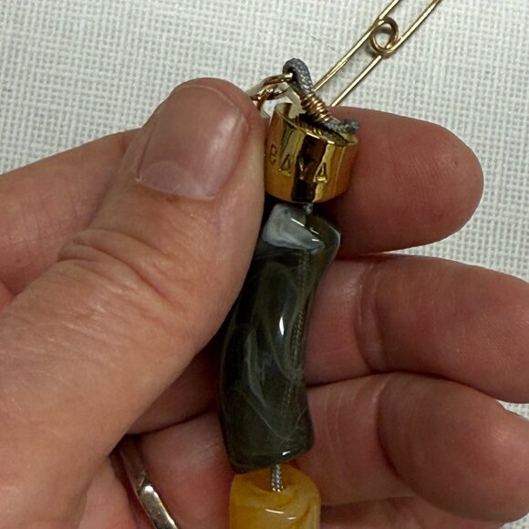 PARABAYA Multicolor Resin Beaded Elastic Necklace, FRANCE - Picture 3 of 7